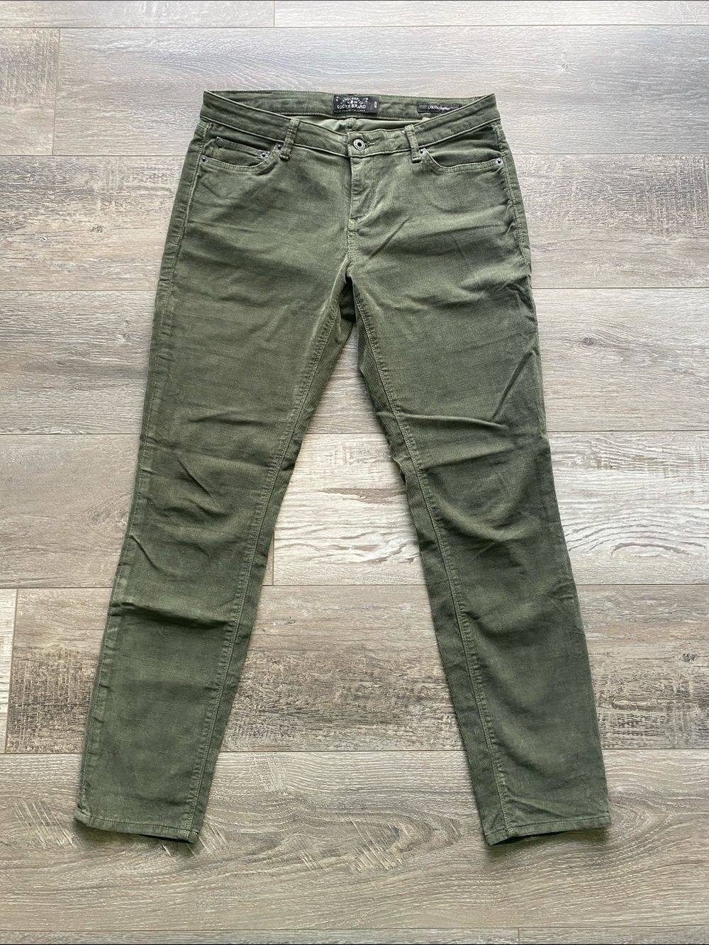 Lucky Brand Olive Lolita Skinny Corduroy Pant Womens Sz 8 Waist 29 Fall